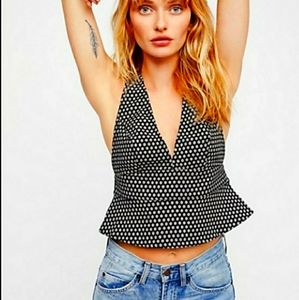 Free People V neck cropped top